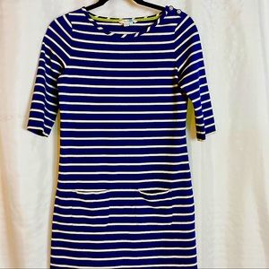 Boden Navy and White Dress Sz 4
